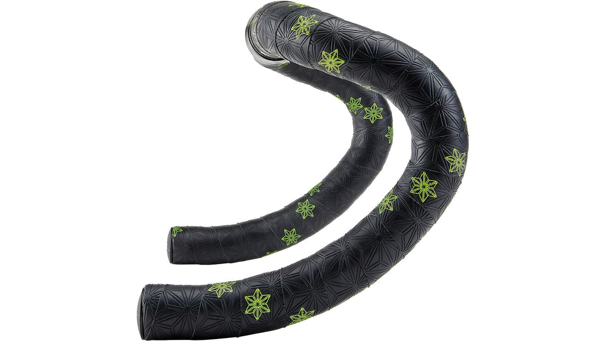 Supacaz Super Sticky Kush Galaxy Cinta Specialized Neon Amarillo Print/Ano Negro Plugs