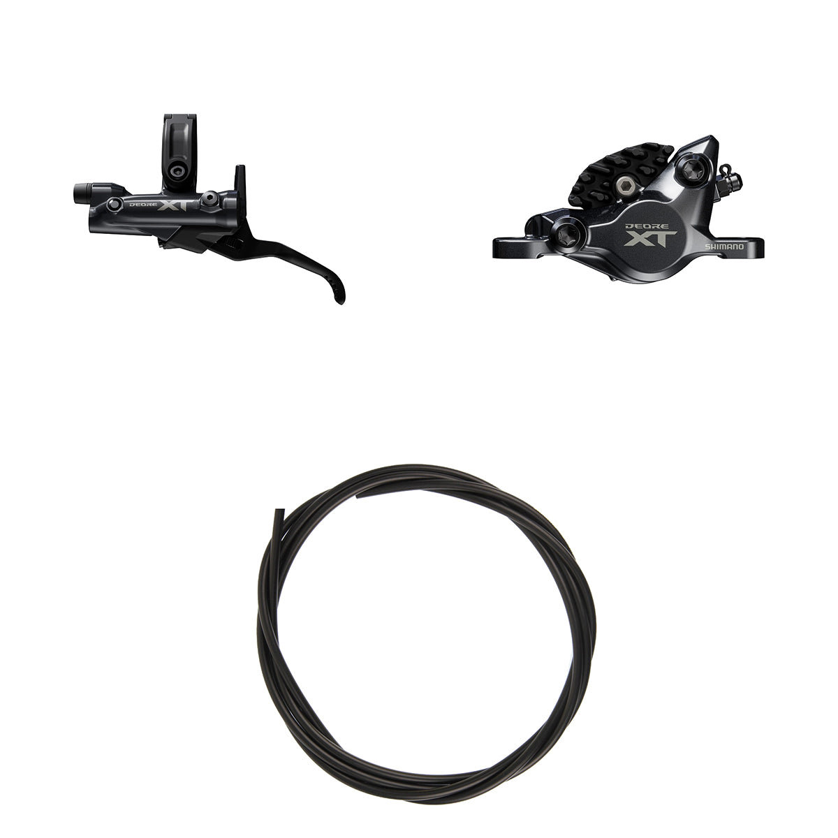 Kit Freno Disco HidrĂĄulico Shimano Deore XT BR-M8200/BL-M8200 Delantero/Izquierdo Resina Sin Aletas/Adaptador Latiguillo 1000mm Negro