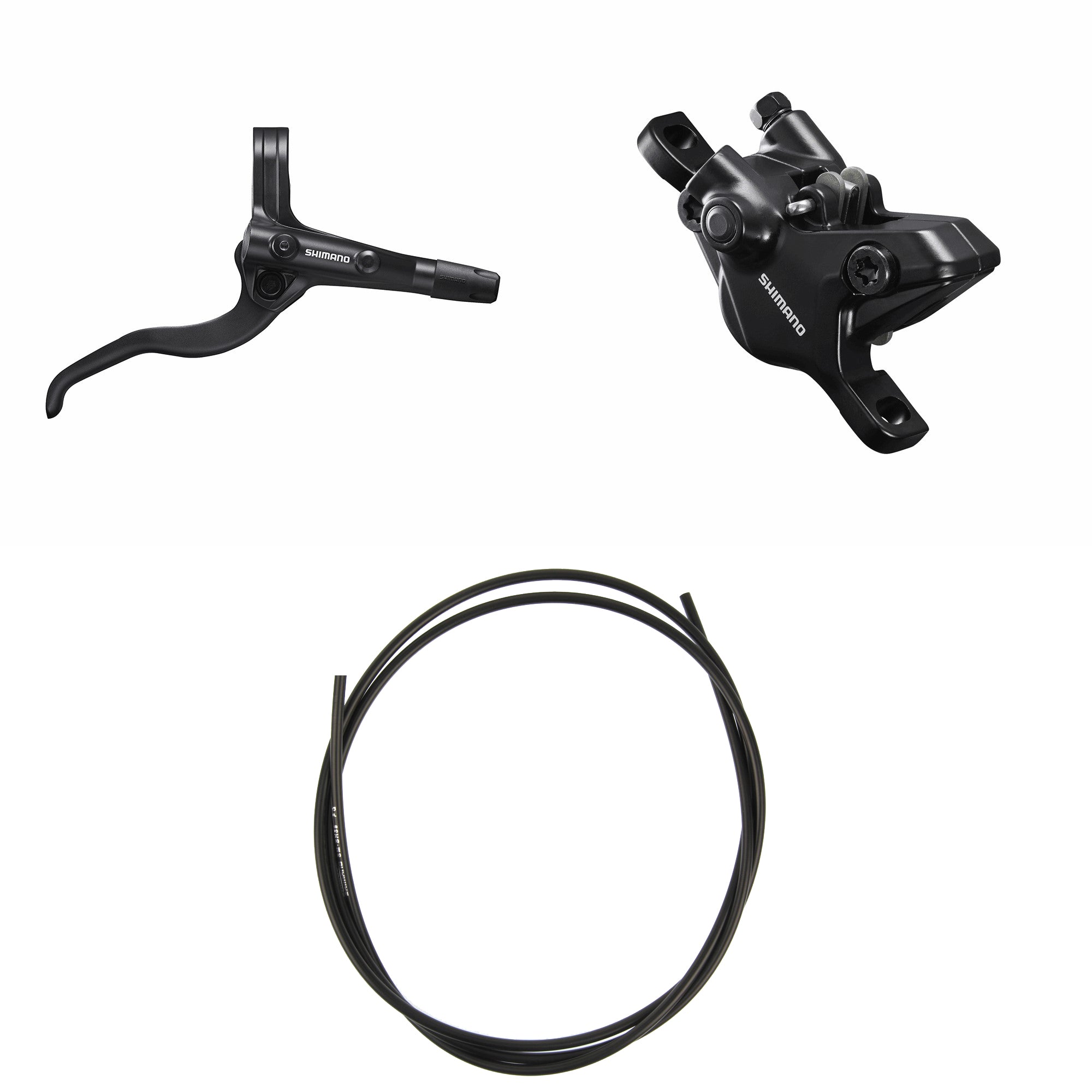 Kit Freno Disco HidrĂĄulico Shimano BR-MT410/BL-MT401 Trasero/Derecho Resina Sin Aletas/Adaptador Latiguillo 1700mm Negro #2