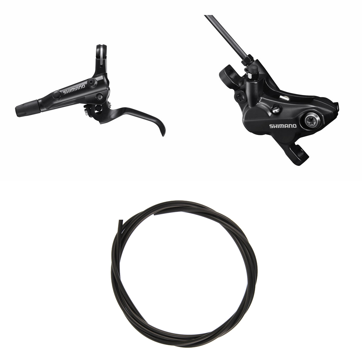 Kit Freno Disco HidrĂĄulico Shimano BR-MT501/BR-MT520 Delantero/Izquierdo Resina Sin Aletas/Adaptador Latiguillo 1000mm Negro #2