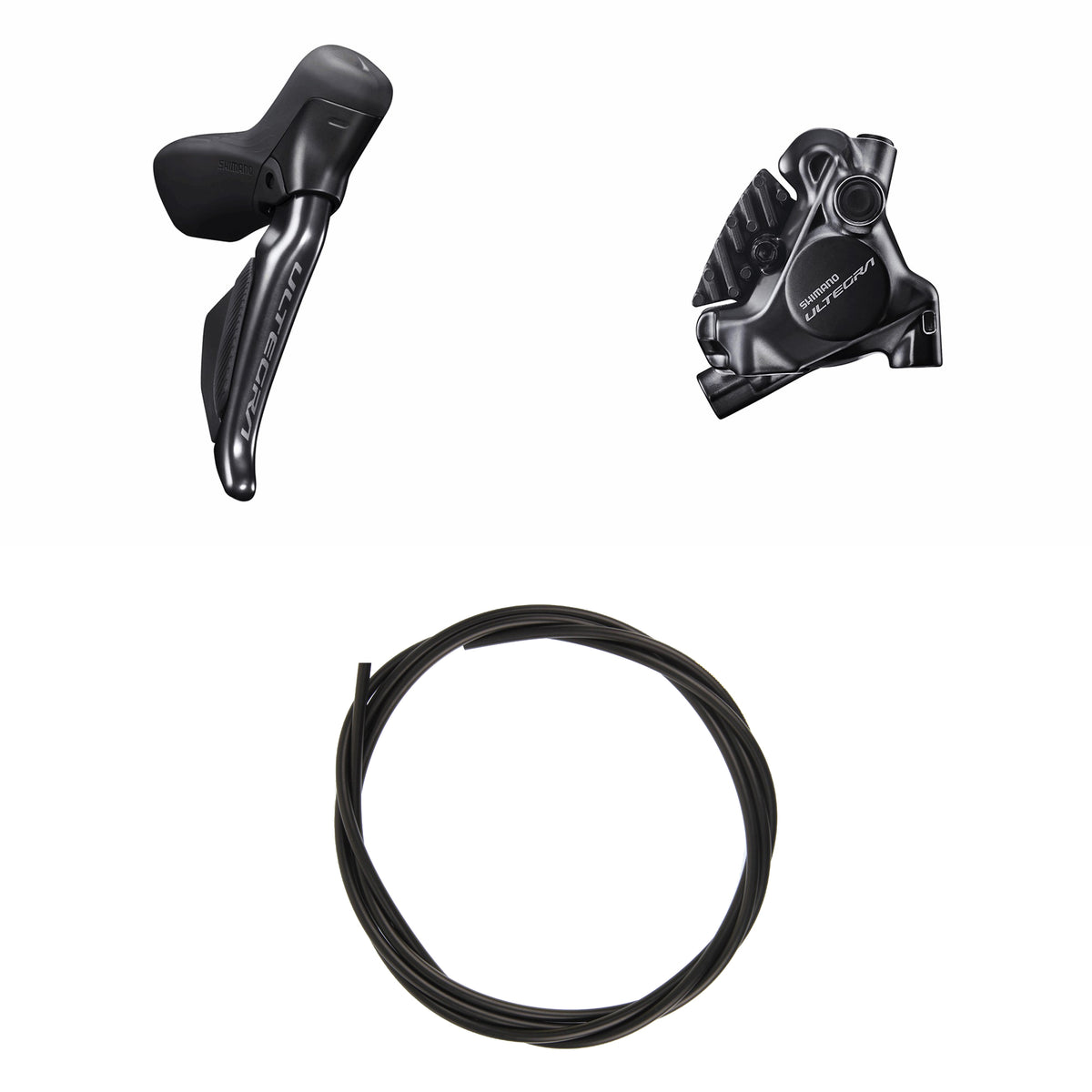 Kit Freno Disco Hidráulico Shimano Ultegra BR-R8170/ST-R8170 Trasero/Derecho Resina Aletas Latiguillo 1700mm Negro #2