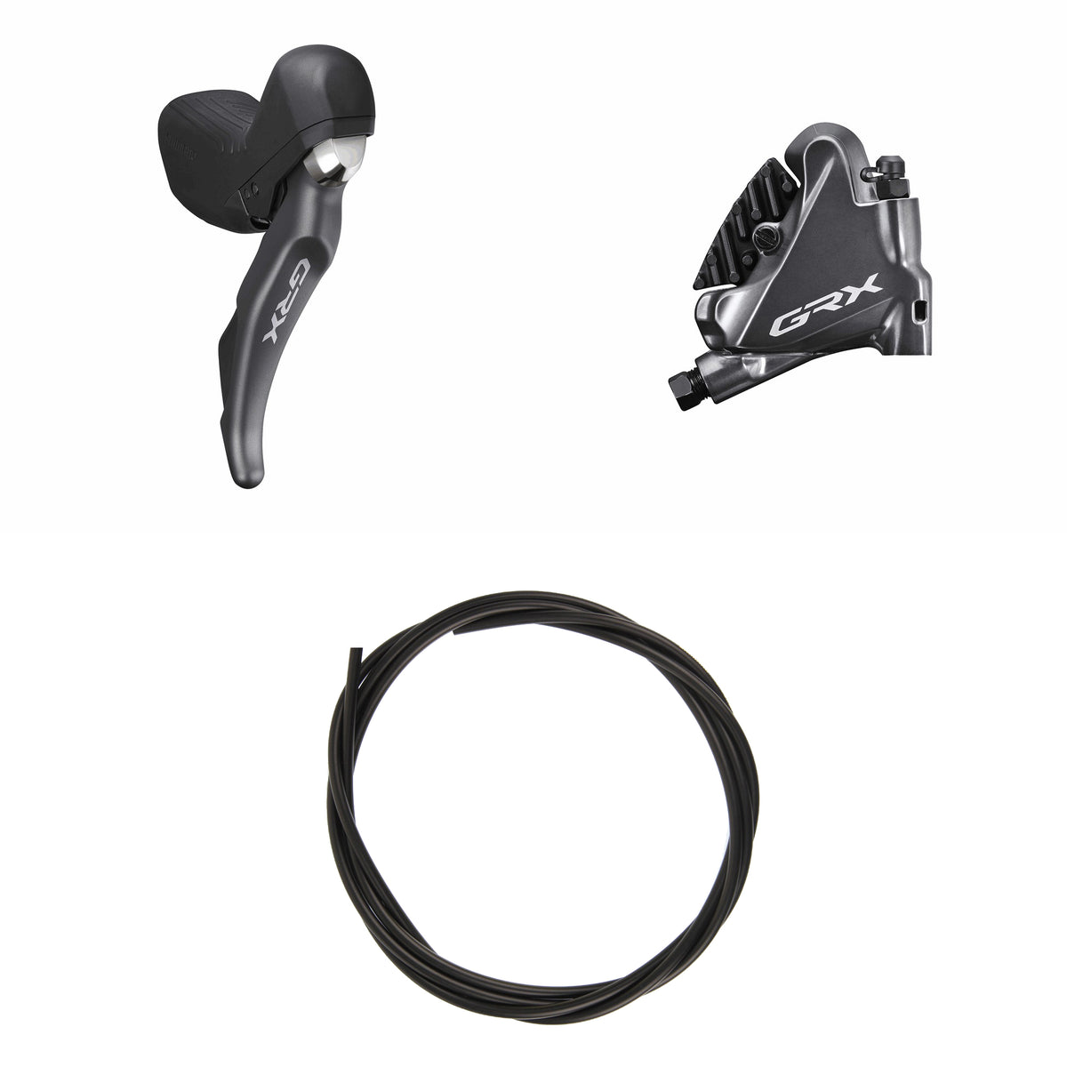Kit Freno Disco HidrĂĄulico Shimano GRX BR-RX810/ST-RX810 Trasero/Derecho Resina Aletas Sin Adaptador Latiguillo 1700mm Negro #2
