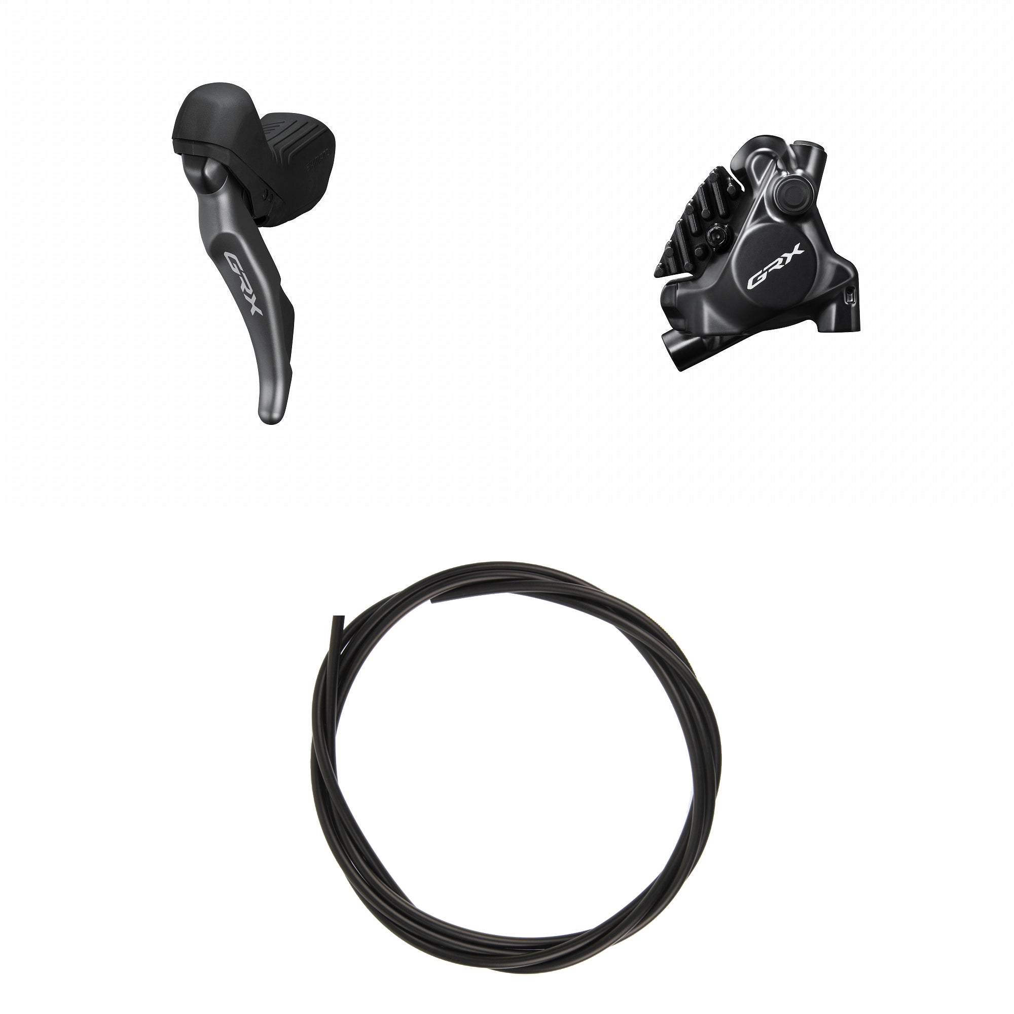 Kit Freno Disco HidrĂĄulico Shimano GRX BR-RX820/ST-RX820 Delantero/Izquierdo Resina Aletas Adaptador 160mm Latiguillo 1000mm Negro #2