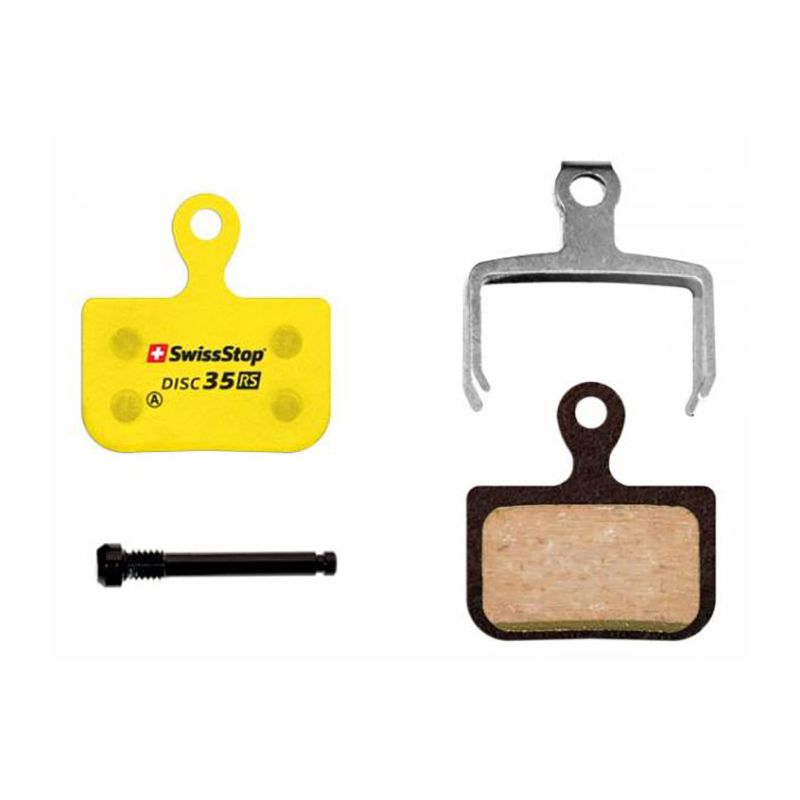 Juego Pastillas Freno OrgĂĄnicas Swissstop Disc 35 Rs Sram Red/Force Etap Axs/Level/XX/X0 Amarillo