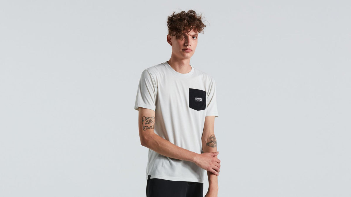 Pocket Camiseta Manga Corta Specialized Hombre Dove Gris