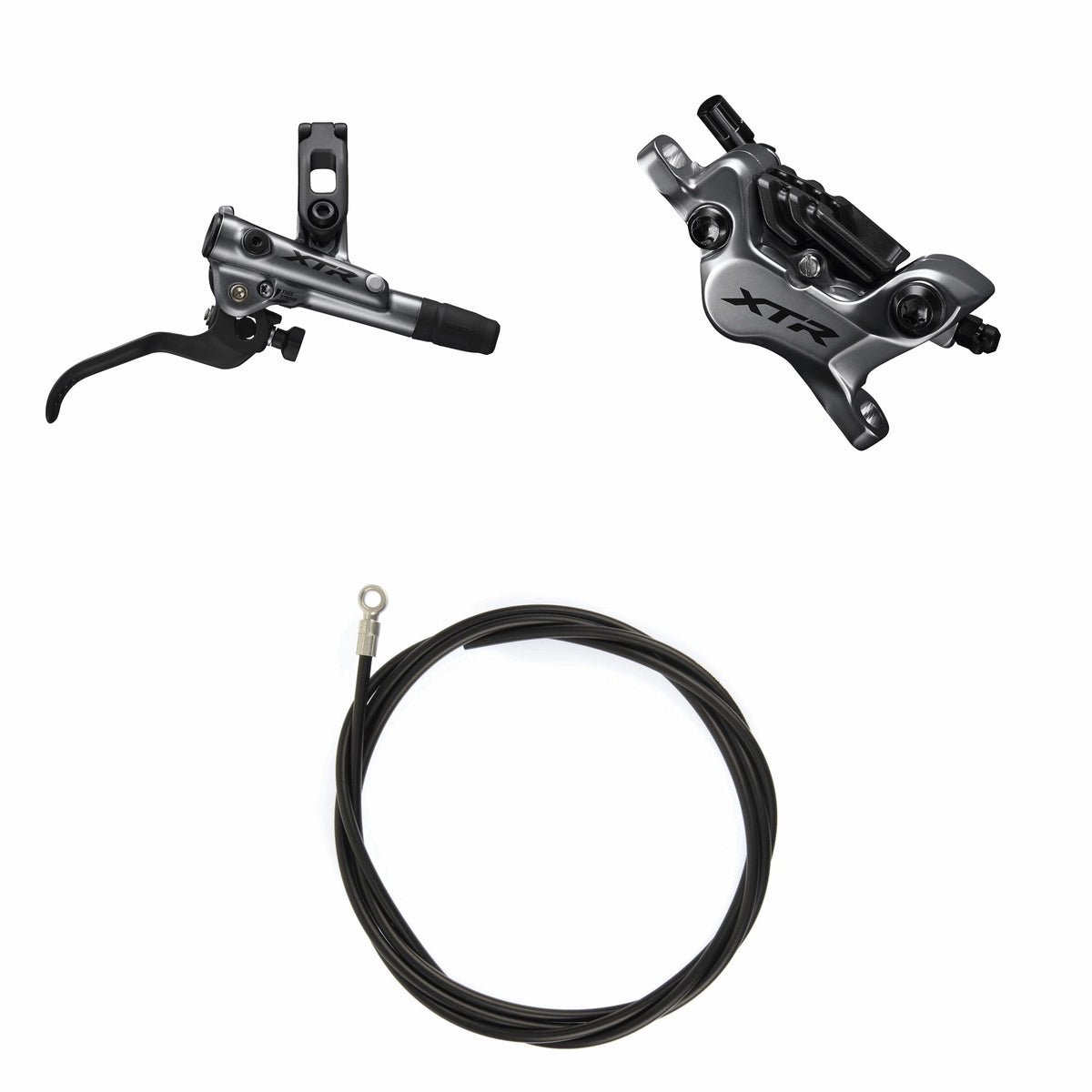 Kit Freno Disco Hidráulico Shimano XTR BR-M9120/BL-M9120 Trasero/Derecho Resina Aletas Sin Adaptador Latiguillo 1700mm Negro #2