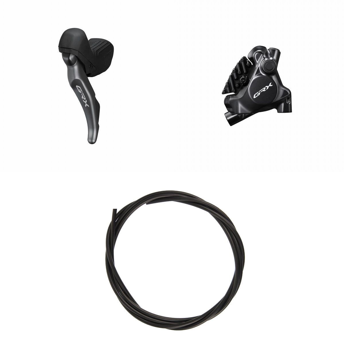 Kit Freno Disco Hidráulico Shimano GRX BR-RX820/ST-RX820 Delantero/Izquierdo Resina Aletas Adaptador 160mm Latiguillo 1000mm Negro #2