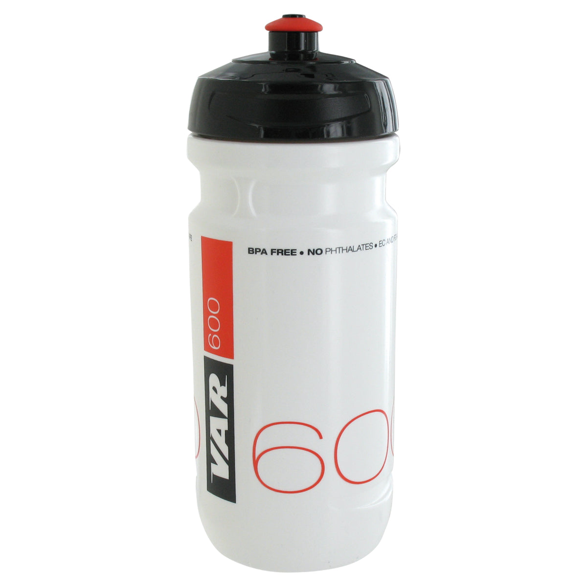 Bidón VAR 600ml Blanco Negro/Rojo