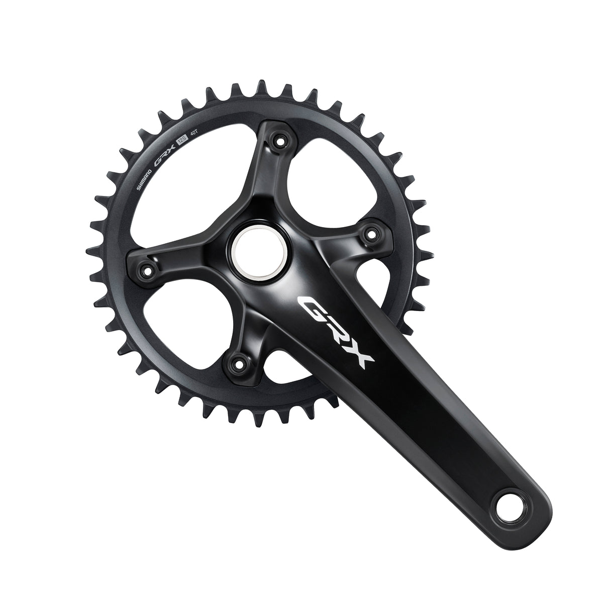 Juego Bielas/Plato Shimano GRX FC-RX820-1 Hollowtech II 40d 12v Sin Cazoletas Negro