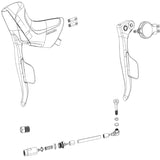 Sram Apex eTap AXS Vänster Broms/Växelreglage Handstöd Skivbroms Svart