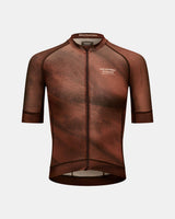 Pas Normal Studios Mechanism Kortärmad Cykeltroja för Herrar AOP Light Brown